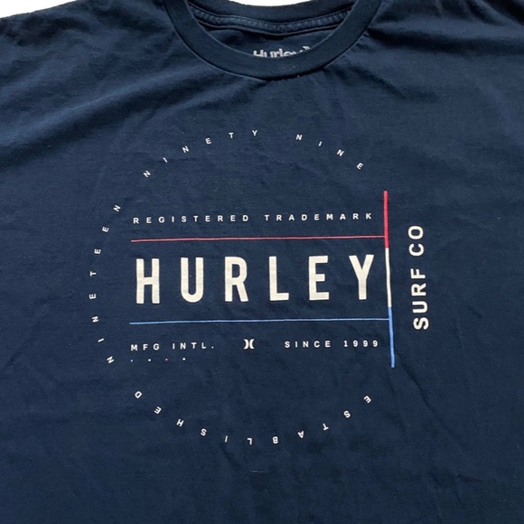 Hurley Surf Co Graphic T-Shirt Navy Blue Men’s Large - Picture 5 of 6